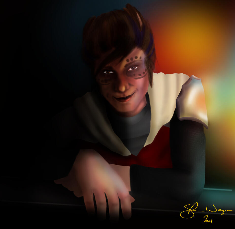 A grinning Miqo'te man.