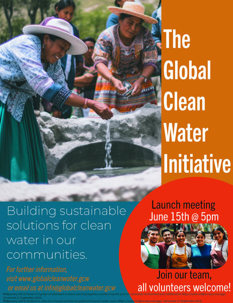 A flyer created for the Global Clean Water Initiative.