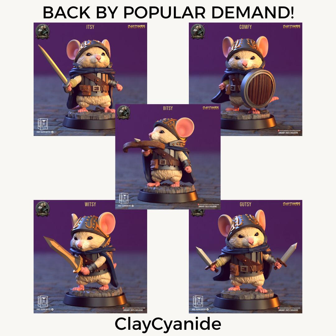 Monthly Featured Prints Clay Cyanide Miniatures